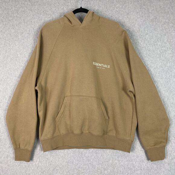 Essentials Fear of God Sweatshirt Mens S Brown Hoodie Pullover - Picture 1 of 12